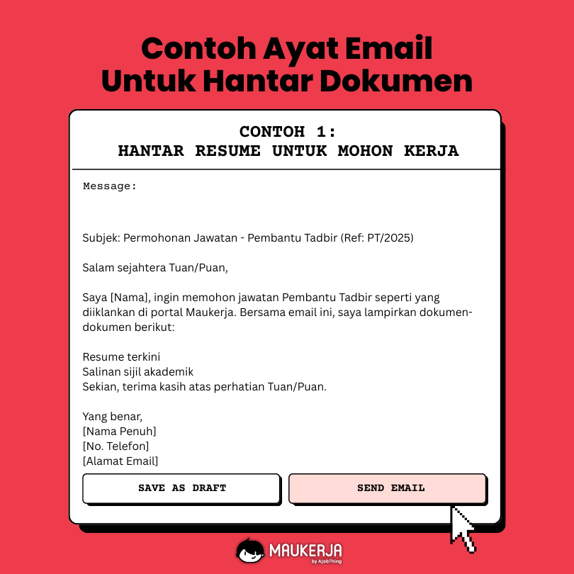 Contoh Ayat Email Untuk Hantar Dokumen